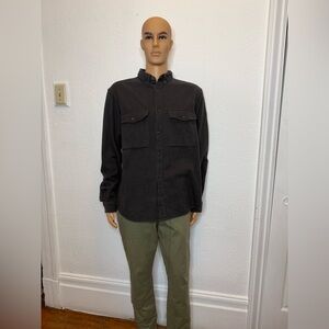Fjallraven Ovik Twill Shirt Mens XL  Black Button Front Long Sleeve Outdoor